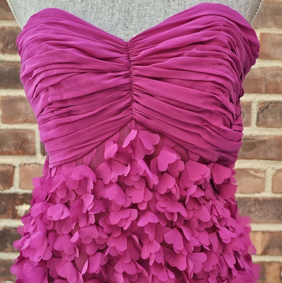 Badgley Mischka Strapless Hearts Dress - Women's Size 2 - Valentine's Day Outfit - Picture 4 of 10